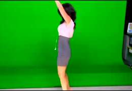 Araksya Karapetyan Dancing In Front Of A Green Screen On “Good Day LA”